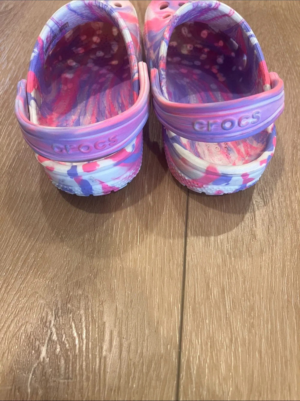 Kids' Tie-Dye Slip-On Crocs - Pink & Purple